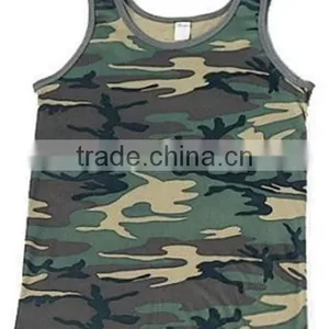 Custom Women Military Uniform Army Uniform Woodland Camo Tank Top Men thumbnail-1