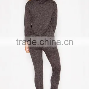 Cotton Polyester Tracksuit For Adults Plain Blank Active Charcoal Grey Track Suit Custom Design Jacket Sweatpants Sports thumbnail-3