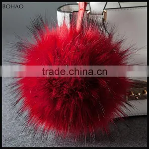 Many Colors Avaliable Fluffy Raccoon Fur Pom Pom thumbnail-3