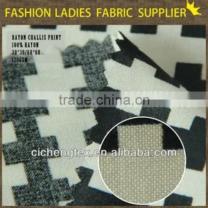 Hot Sales Print Pattern for Ladies Wear Reactive Print on 100% Printed Spun Rayon Fabric thumbnail-3