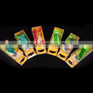 3D Eyes Artificia OEM ColorfulJigging Vibe Trolling Soft Plastic Frog Fishing Lure thumbnail-4