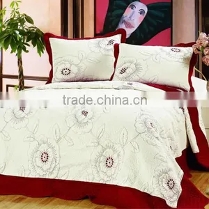 Microfiber Cotton Polyester Embroidery Quilt Sets/Bedspreads thumbnail-1