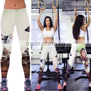 Gym Running Sport Pants Slim Women Fitness Yoga Wear Printting Legging Trousers Lady thumbnail-4