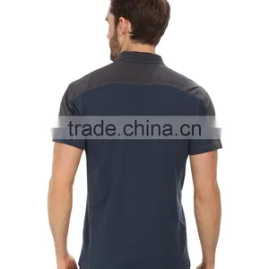 Custom High Quality Mens Zipper Collar Design Polo Shirts for Sale thumbnail-3
