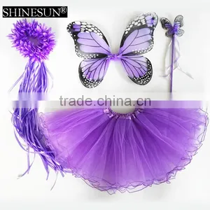 Wholesale Lovely Butterfly Fairy Wings Tutu Costume Sets thumbnail-4