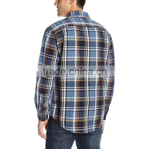 New Long Sleeved Men's Flannel Plaid Shirts 2016 Winter thumbnail-6