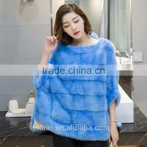 PC-272 2017 New Design Fashionable Pure Colour Woman Real Mini Fur Winter Jacket Lady Sweater With Long Sleeves Factory Supply thumbnail-5