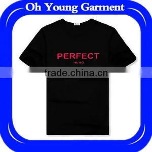 2017NEW TRENDY 100% COTTON 140GSM T-SHIRT CUSTOM UNISEX COUPLE T-SHIRT 2014 NEW ARRIVAL EASY CARE FINISH TEE SHIRT MADE IN CHINA thumbnail-1