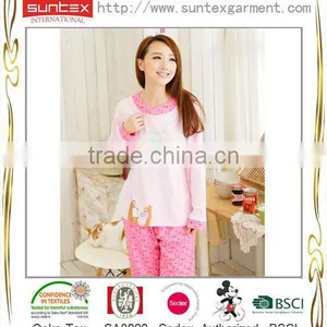 Long Sleeve Ladies Cotton Sleepwear thumbnail-1