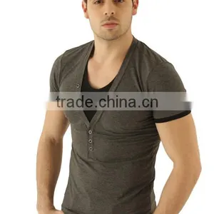 Custom Bulk V-neck Latest t Shirt Designs for Men thumbnail-2
