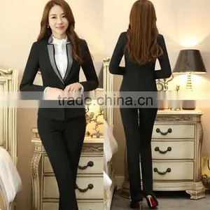 High Quality Hot Sell Long Sleeve Newest Design Stylish Ladies Suit Hotel Uniform thumbnail-4