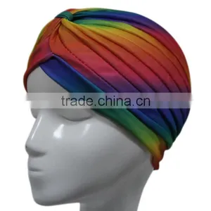Men and Women Solid Color Bow Head Hat Outdoor Sunscreen Scarf Cap Watermelon Cap Cap Cap Cap Can be Folded thumbnail-4