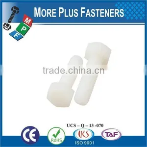 Made in Taiwan Quality Supplier Hex Head White Color Nylon Bolts Screw thumbnail-2