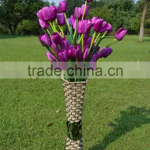 8 in One Lovely Decorative Artificial Tulip Silk Flower thumbnail-4