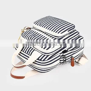 Double Shoulder Customer Print Canvas Back Pack for Women thumbnail-2