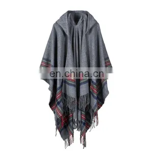 Color Cashmere Jacquard Shawl Scarf Fashion Cloak thumbnail-2