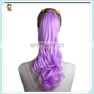 Girls Fancy Dress Purple Sexy Long Curly Ponytail Hair Extensions HPC-0157 thumbnail-3