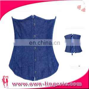 Women Without Bra Corset Dress Jean Steel Boned Training Corset thumbnail-2