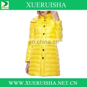 Popular Woman Winter Yellow Long Style Down Jacket thumbnail-1