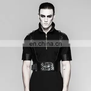 Punk Rave Men's Hard Leather Underbust Harness S-205 thumbnail-2