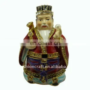2012 New Fashion Golden Plated Cz Crystal Symbol of Prosperity Trinket Jewelry Box thumbnail-1