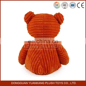 Chubby Plush Orange Fabric Fat Bear thumbnail-5