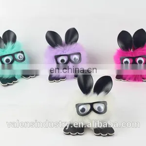 Hot Sales Faux Fur Pompom Wholesale Fur Pom Poms Key Chain Pendant for Woman Cellphone/handbag/hats/Car thumbnail-5