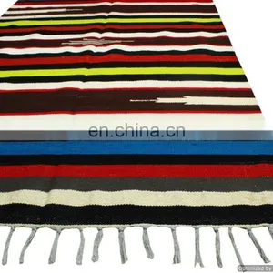 Indian Wool Throw Woven Rugs Hippie Home Decorative Carpet Runner thumbnail-2