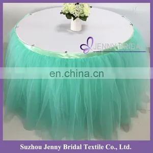 TS091#73 Blue Tulle Materials in Table Skirting Designs for Wedding thumbnail-2