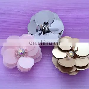 Wholesale Customized Pearl Rhinestone Sequin Flower Patches thumbnail-2