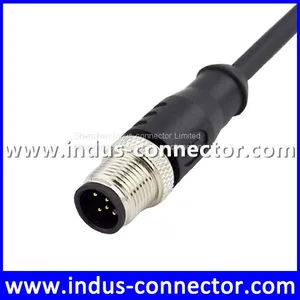 5 Poles Male TPU Molded Cable M12 thumbnail-2