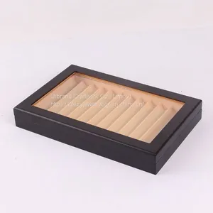 High Quality 12 Slots Leather Pen Box Fountain PenDisplay Box Wholesale,wooden Pen Box With Custom Logo thumbnail-5