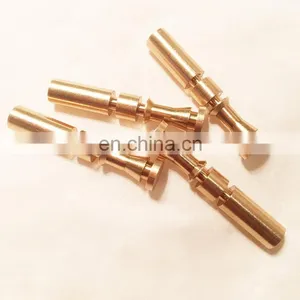 Copper Brass Precision Micro CNC Turning Parts, CNC Turned Shaft Pin Copper Parts thumbnail-2