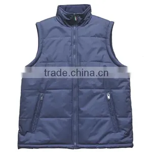 Waterproof Men's Puffer Vest Sleeveless Jacket Lined Polar Fleece thumbnail-1