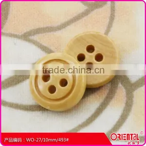 Customizable Sewing Holes Natural Yellow Wooden Button thumbnail-1