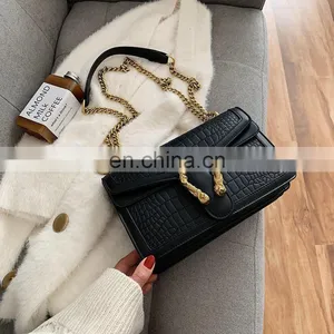 New Lock Chain Shoulder, Messenger Bags Elegant Female Small Square Bag Leather Bags Women Handbags Ladies/ thumbnail-2