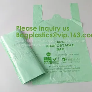 100% Biodegradable Compostable T-Shirt Vest Bag Shopping, Home, Decoration, Wedding, Supermarket, Restaurant, Bake thumbnail-1