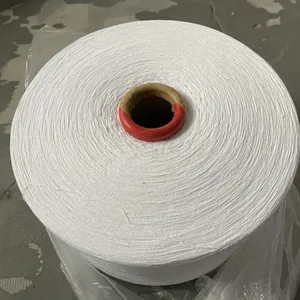 Ne8s Bleached White Recycled Cotton Yarn for Knitting to Ukraine Market thumbnail-1