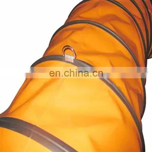 Fire Resistant Waterproof PVC Air Ventilation Flexible Duct / Airport Or Tunnel Ventilation Tube 0.4mm - 0.6mm thumbnail-4
