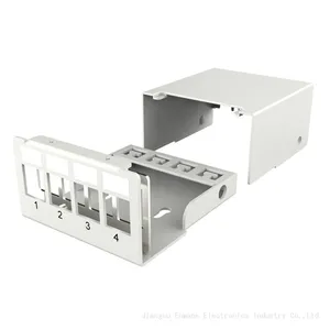 Enmane 1U 4 Port STP Network Surface Blank Patch Panel Box thumbnail-4