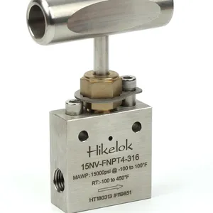 Ultrahigh Pressure 15000 Psi HiP Autoclave Butech Type 1/4'' 3/8'' OD Fnpt Needle Valve thumbnail-1