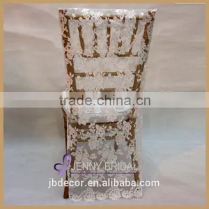 C174F1 White Elegant Chair Sashes Lace Chair Covers Wedding thumbnail-4