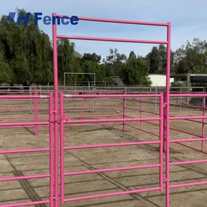 Galvanized 6ft 12ft Heavy Duty Used Metal Horse Fence Panels/Round Pen Panels Livestock Cattle Panels/Horse Corral Panels thumbnail-2