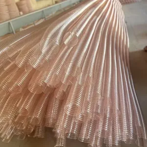 Flame Retardant Polyurethane Hose Reinforced Pipe Flexible Pu Dust Ventilation Pipe PU Flexible Ducting thumbnail-1
