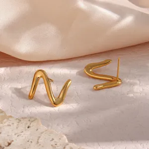 White Gold Plated Stainless Steel Earrings Supplier – 1.5mm Thick Mirror Polished, ASTM Standard Compliant, Low MOQ 50 Pairs thumbnail-2