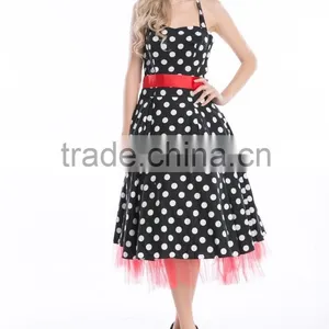 Bestdress Audrey Vintage Black 1950's Swing Wholesale Pin up Vintage Rockabilly Retro Dresses thumbnail-1