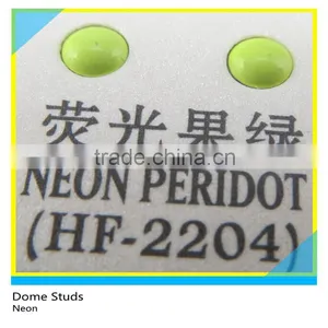 Heat Transfer Half Round Studs Neon Green Hotfix Brass Dome Studs thumbnail-6