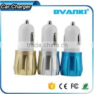 Promotional Wireless 5V 2.1A Mobile Aluminium Dual USB Car Charger for IPhone 6 | for Samsung Portable 12v Car Battery Charger thumbnail-2