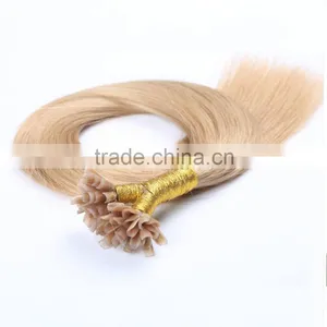 Wholesale Flat/v/i/u/nail Tip Human Hair Raw Nail Hair Extension Unprocessed Virgin Supplier's Choice thumbnail-1