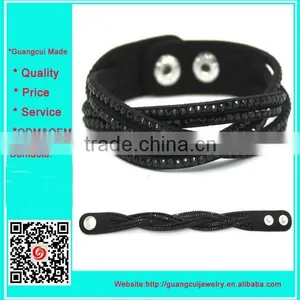 New Design Rhinestone pu Bracelet for Woman thumbnail-1